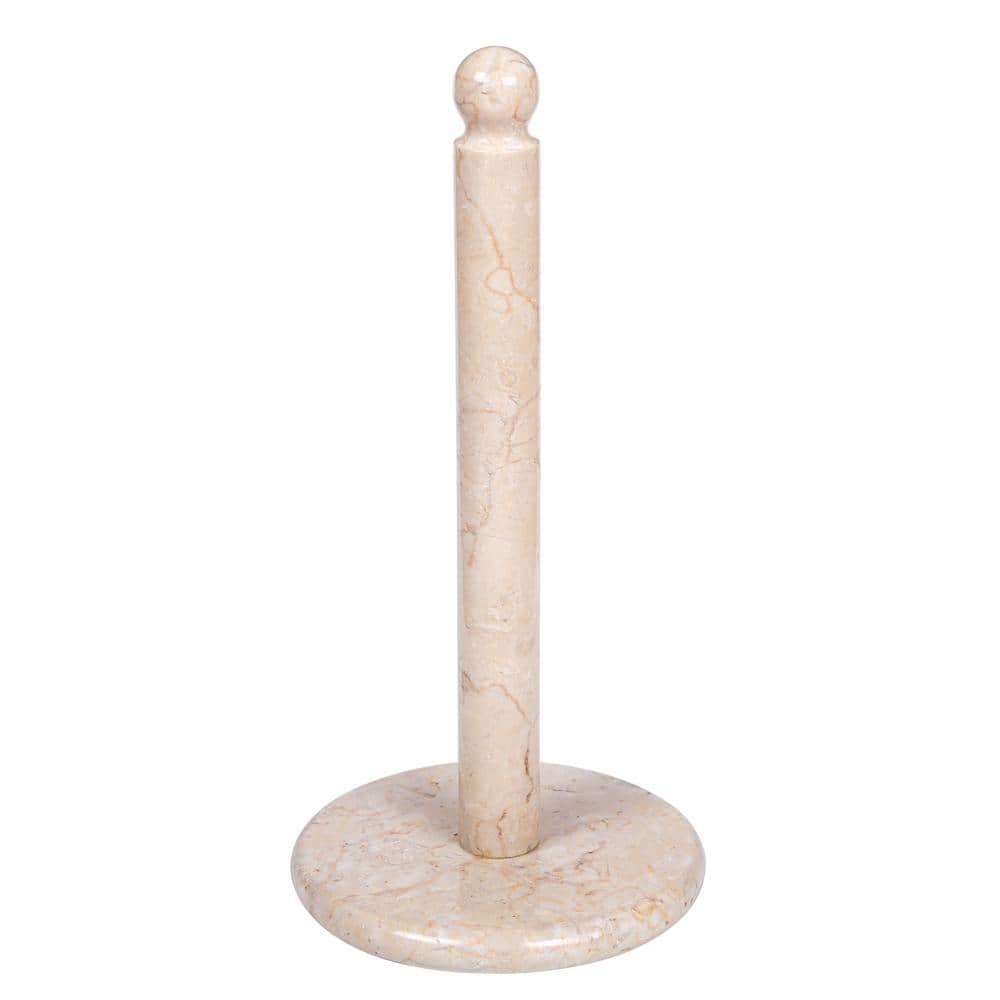 Creative Home 6.5 in. Dia Holder H 74160 - Marble Natural Beige in. Paper Dispenser x 12.5 Kitchen Champagne Towel Depot Home The Stone
