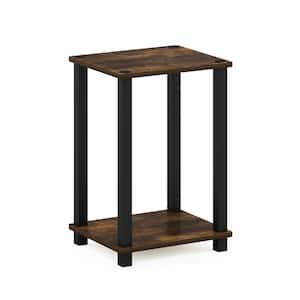 Simplistic 13.4 in. Amber Pine / Black Small End Table