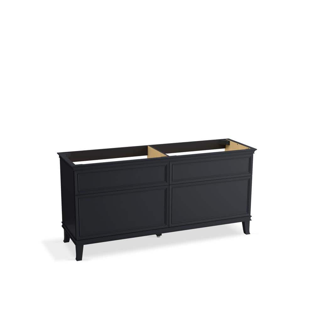 Slate Grey 72-Inch Solid Wood Freestanding Bathroom Vanity Cabinet