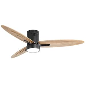 Jushua 52 in.Indoor Gold Ceiling Fan With Dimmable Led Light