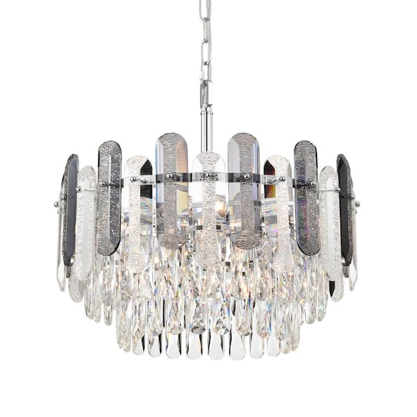 Edvivi Alice Glam 5-Lights Chrome Candlestick Crystal