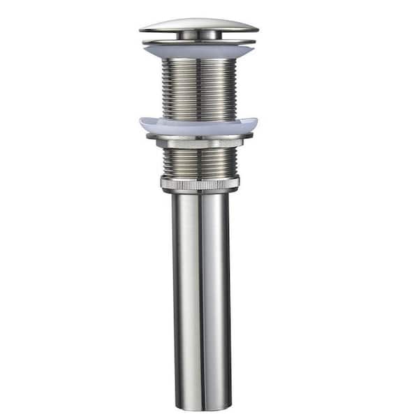 BWE 1-5/8 in. Bathroom Sink Pop-Up Drain Without Overflow In Brushed Nickel