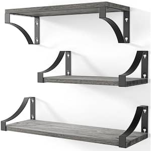 16.4 in. W x 5.9 in. D Decorative Wall Shelf, Floating Shelves Wall Shelves (Set of 3)