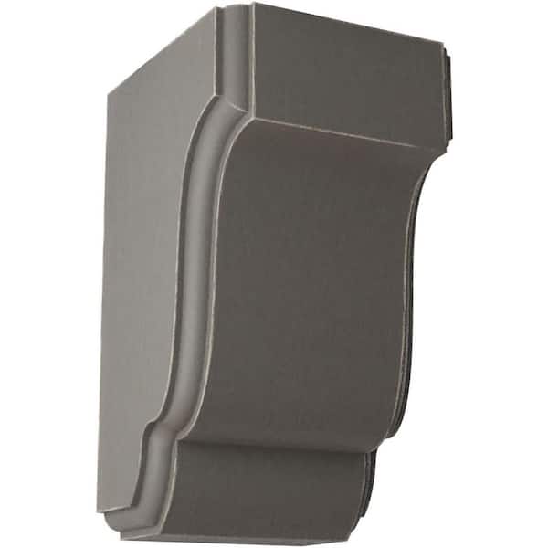 Ekena Millwork 2-1/2 in. x 4-1/2 in. x 2-3/4 in. Reclaimed Grey Capistrano Mission Wood Vintage Decor Corbel