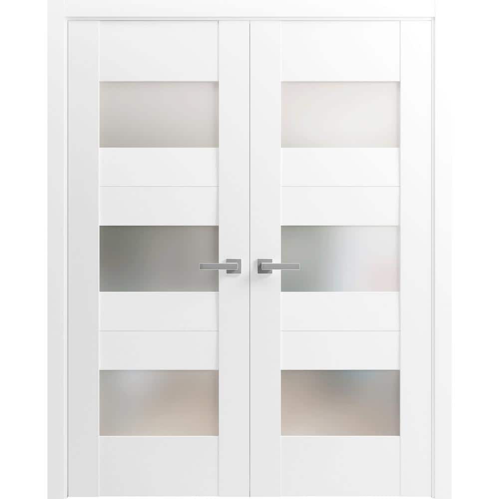 36 in. x 96 in. White Finished Universal/Reversible Solid MDF Assembly Required Interior Door Kit price history on PriceWatchPro