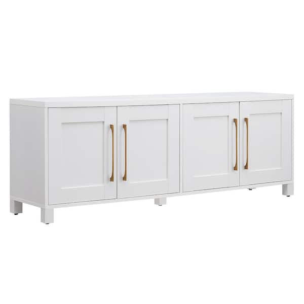 Meyer&Cross Chabot 68 in. White TV Stand Fits TV's up to 75 in.