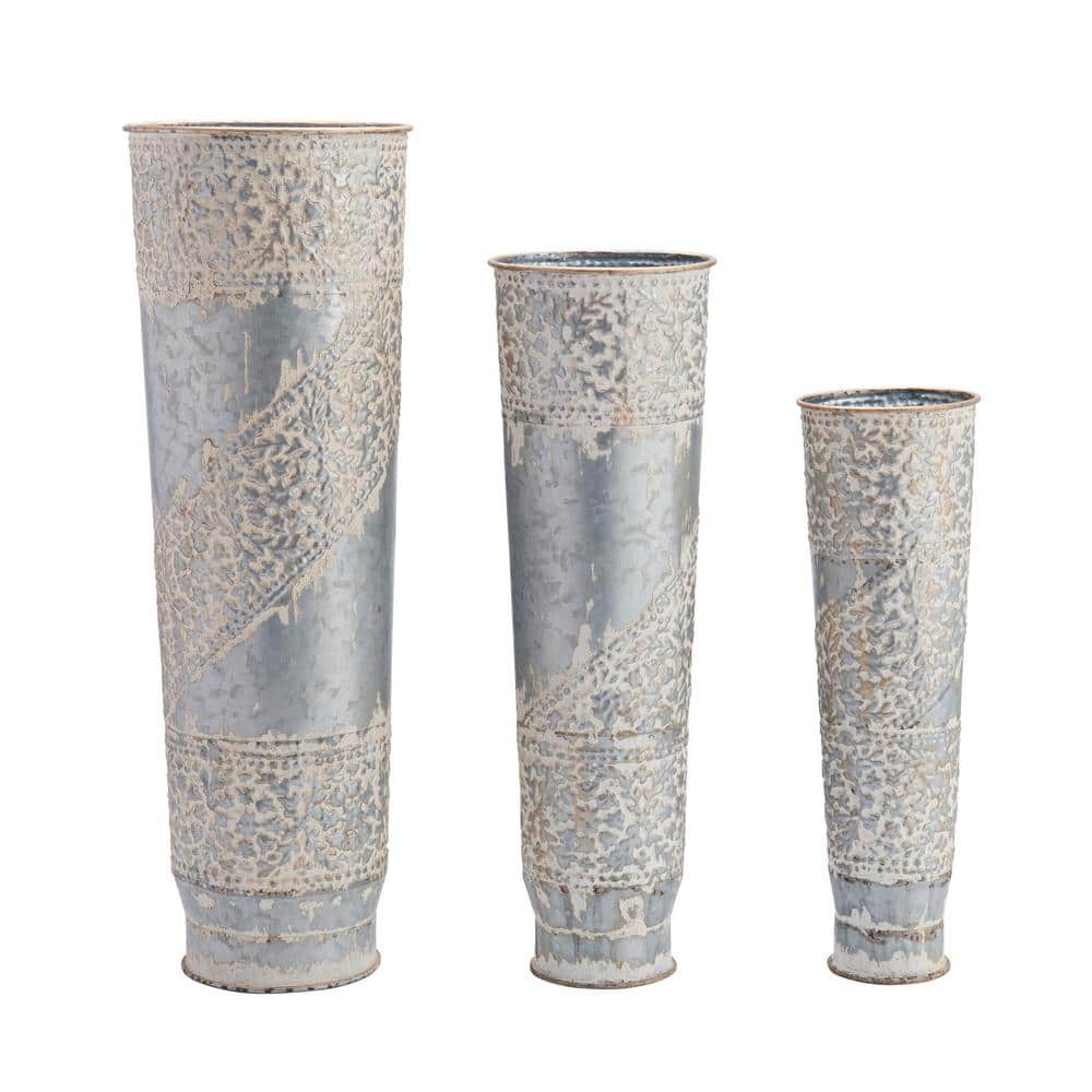 Elements Medallion Decorative Metal Vase (Set of 3) 5274369 The Home