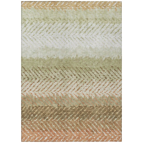 Chantille Machine Washable Indoor/Outdoor Abstract ACN2740 Sage 8 ft. x 10 ft. Area Rug