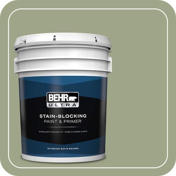 BEHR ULTRA 5 gal. #PPU11-07 Clary Sage Satin Enamel Exterior Paint & Primer