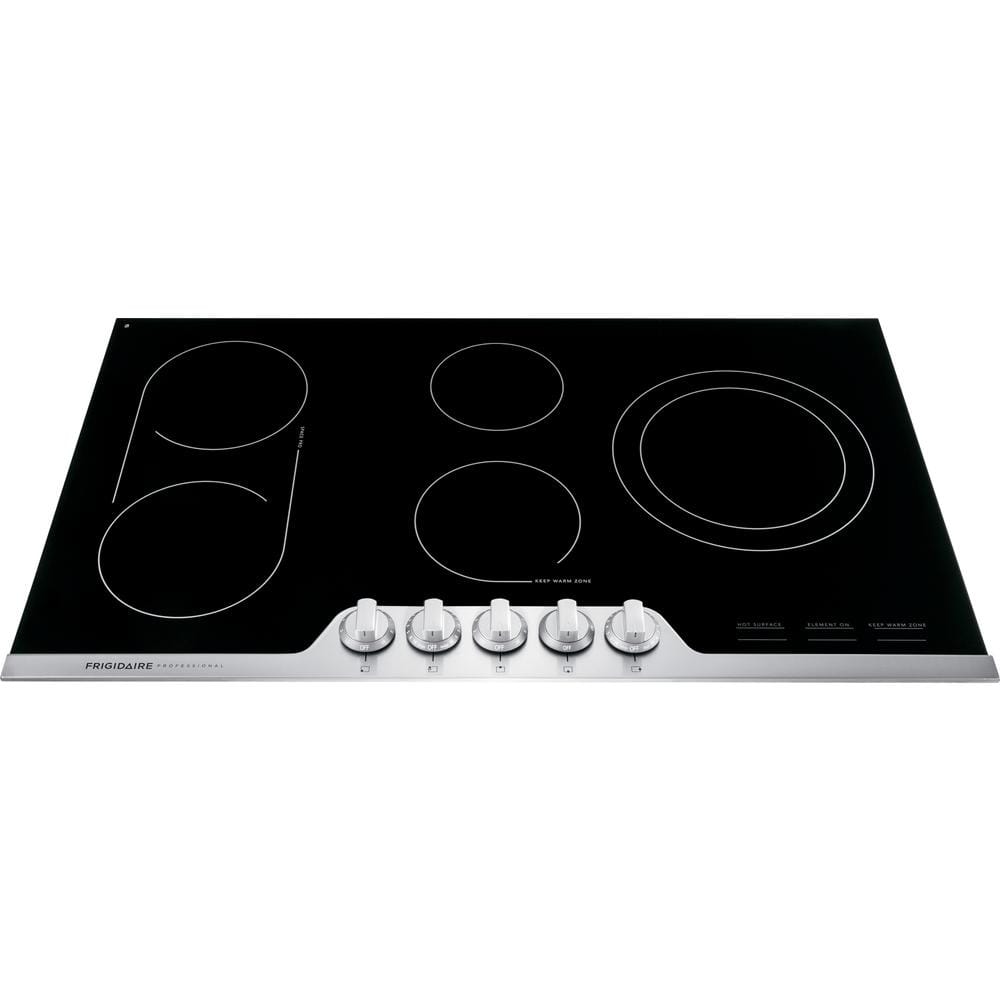 Professional 36 in. 5 Element Radiant Electric Cooktop in Stainless Steel with Bridge and Dual Ring Element -  Frigidaire, FPEC3677RF