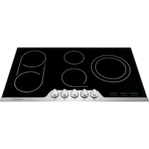 36 in. 5 Element Radiant Electric Cooktop in Stainless Steel with Bridge and Dual Ring Element