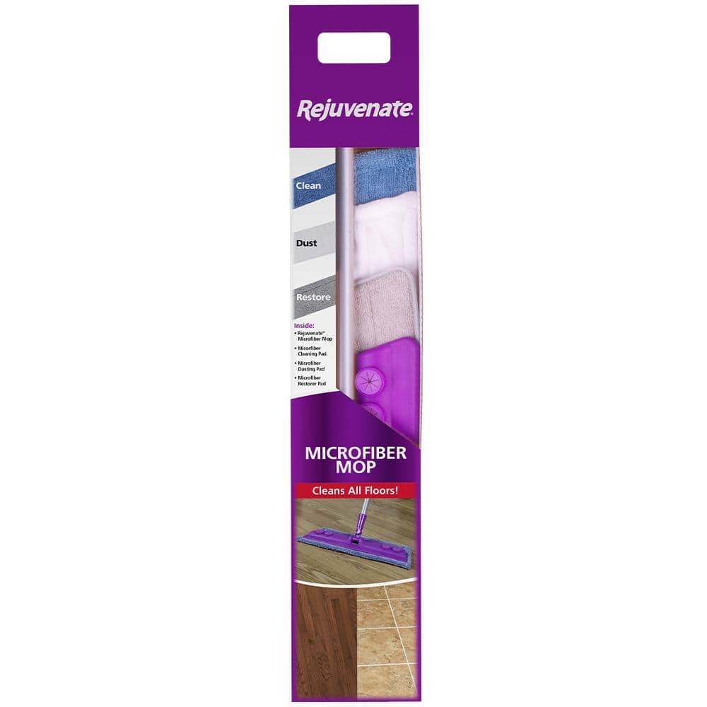 Rejuvenate Multicolor Microfiber Flat Mop Kit with Aluminum Handle