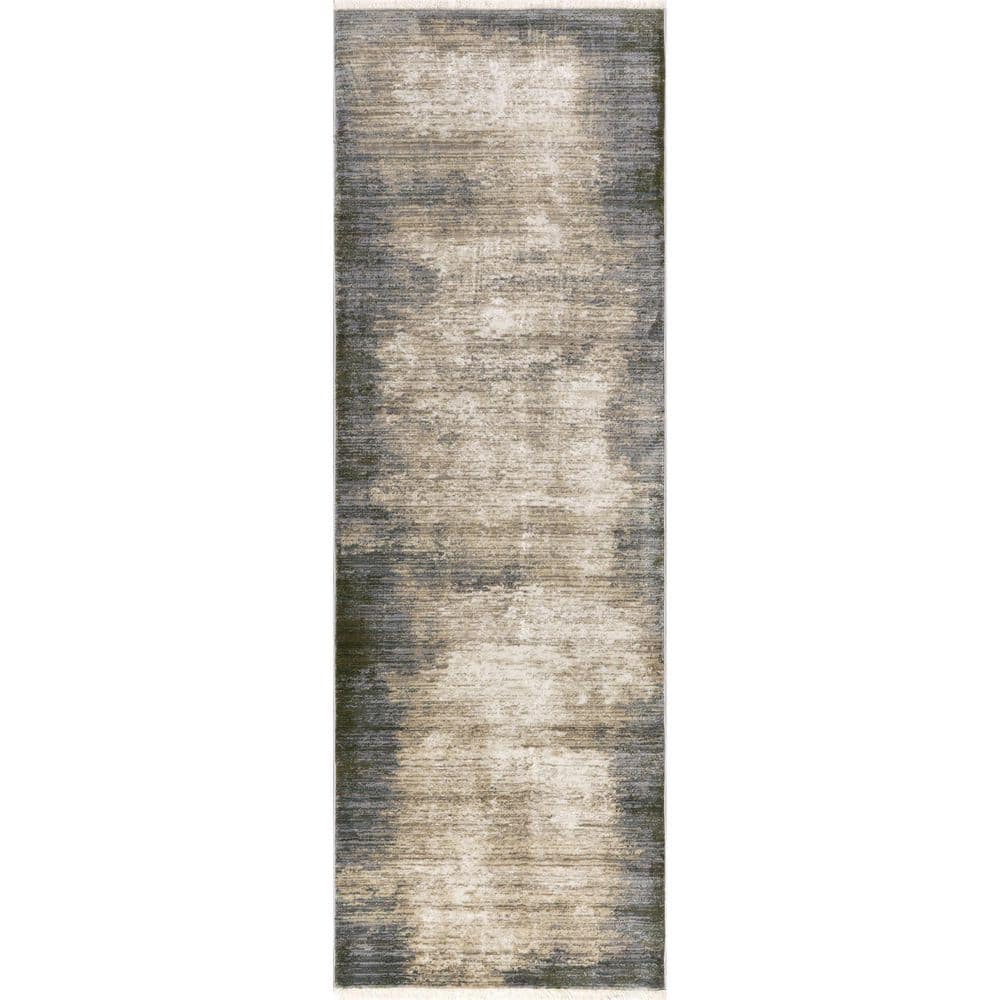 Rhianna Contemporary Abstract Dark Beige 3 ft. x 8 ft. Indoor/Outdoor Patio Runner Rug price history on PriceWatchPro