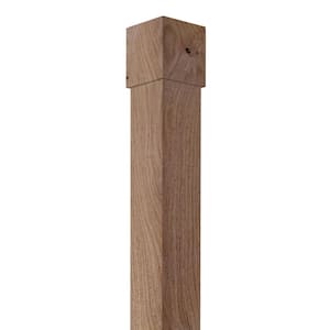 5.625 in. D x 5.6875 in. W. x 104 in. L Unfinished Rustic White Oak Wood Lally Column Wrap