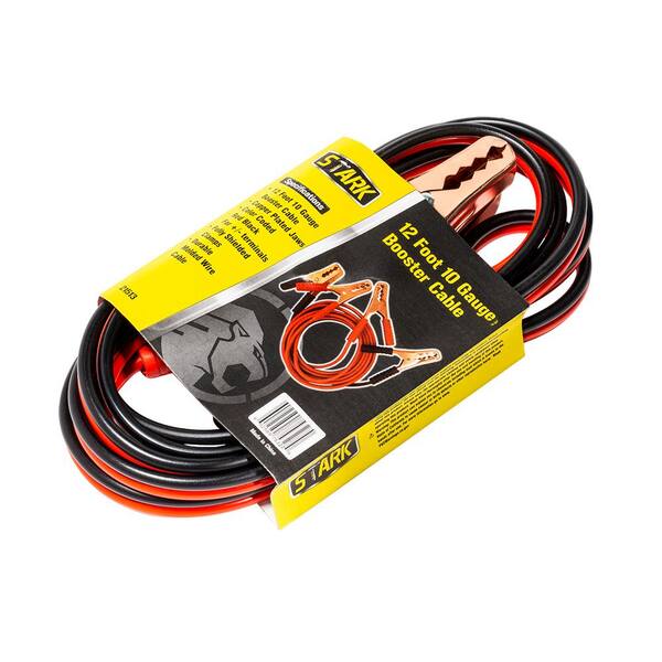 Details about   HEAVY DUTY 12FT 10GA BOOSTER JUMPER CABLE EMERGENCY BATTERY START CAR/MOTORCYCLE 