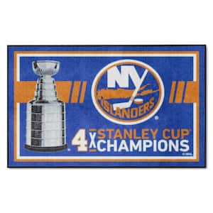New York Islanders Blue 4 ft. x 6 ft. Plush Area Rug