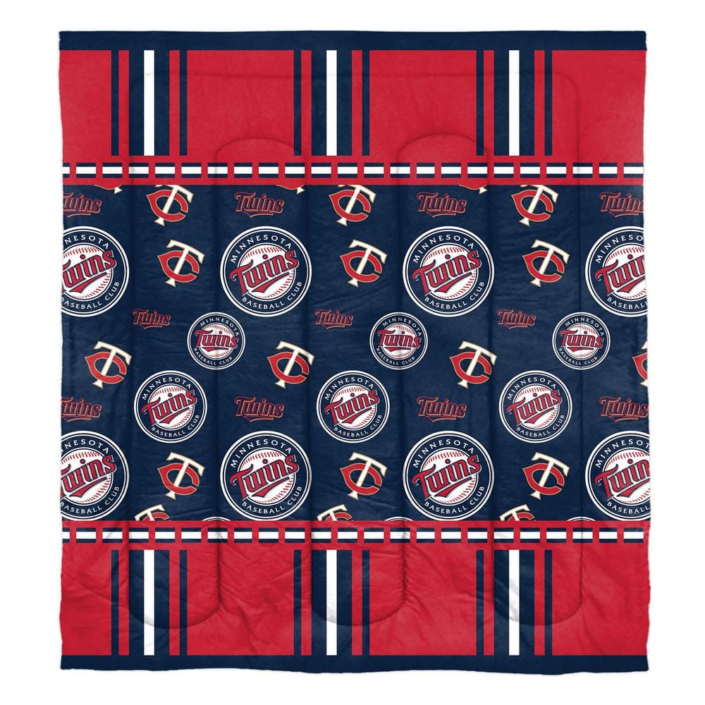 Rotary 5-Piece Multi-Colored Minnesota Twins Full Size Bed in a Bag Set