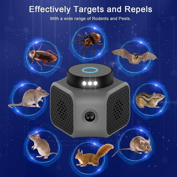 4-in-1 Ultrasonic Pest Repeller Plug-In - For Mice, Rats, Ants, Roaches, Mosquitoes