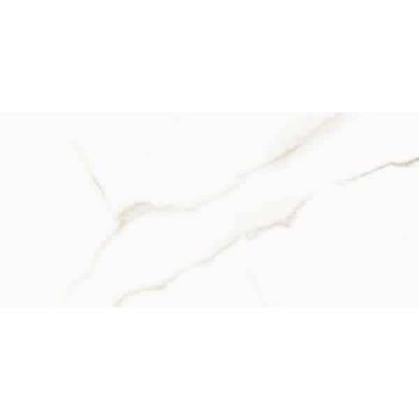 Sculpture White Matte Porcelain Stone Look Tile 12" x 24"