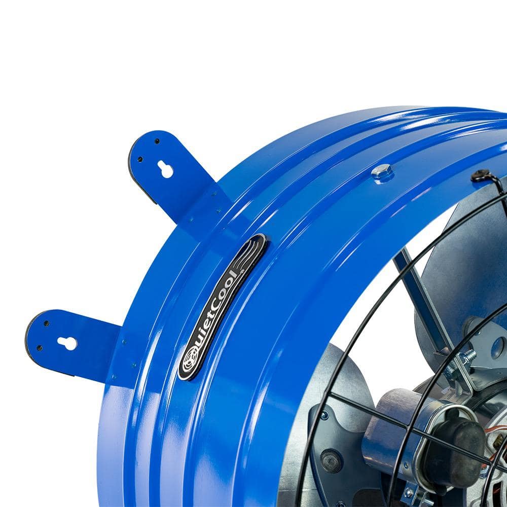 Blue Steel Roof Mount Attic Fan with Thermostat