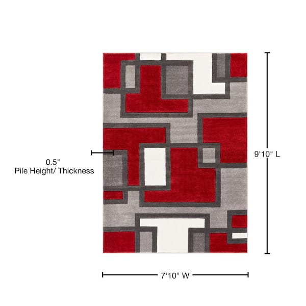 Fae Geometric Machine Washable Indoor/Outdoor Area Rug Red Barrel Studio Rug Size: Rectangle 6' x 9