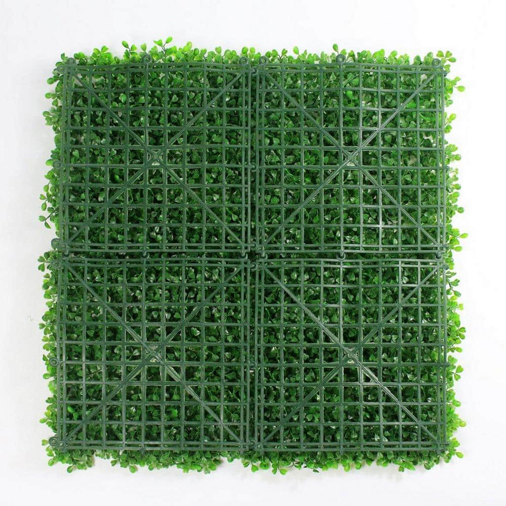 20"x20" Green Artificial Boxwood Hedge Panels for Wall Decor