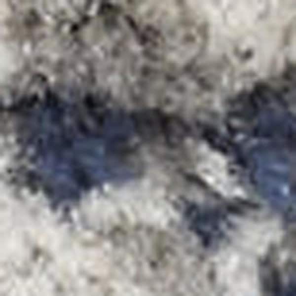 5 ft. x 7 ft. Cream Floral Power Loom Distressed Square Area Rug