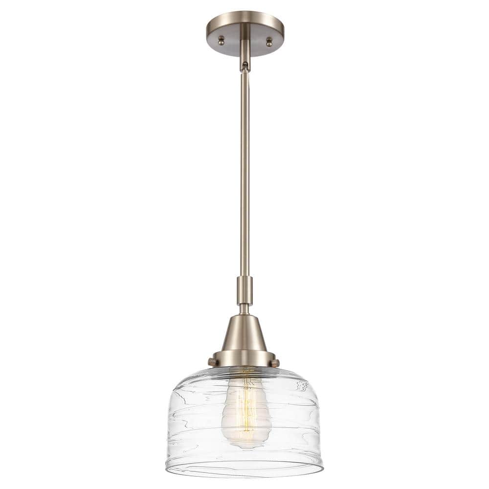 Bell 100-Watt 1-Light Brushed Satin Nickel Standard Mini Pendant Light with Clear Glass Shade, No Bulbs Included price history on PriceWatchPro