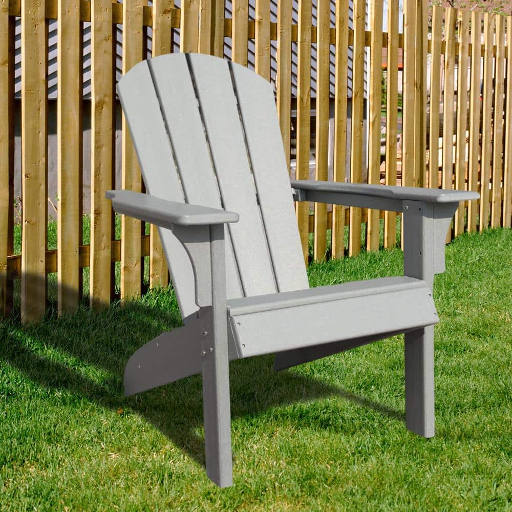 SUNRINX Plastic Adirondack Chair Gray YY00000QWY4 The Home Depot   Sunrinx Plastic Adirondack Chairs Yy00000qwy4 64 1000 