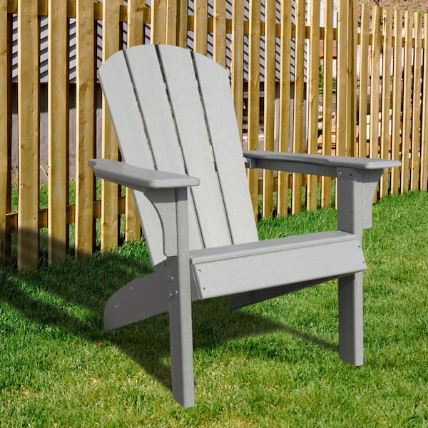 SUNRINX Plastic Adirondack Chair Gray YY00000QWY4 The Home Depot   Sunrinx Plastic Adirondack Chairs Yy00000qwy4 64 600 