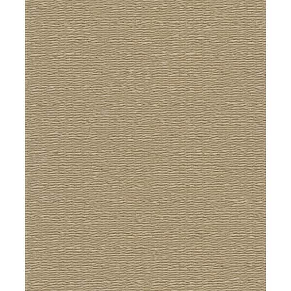 Unbranded Woods and Wicker Collection Mocha Brown Woven Wicker Textile Matte Finish Vinyl on Non-woven Non-pasted Wallpaper Roll
