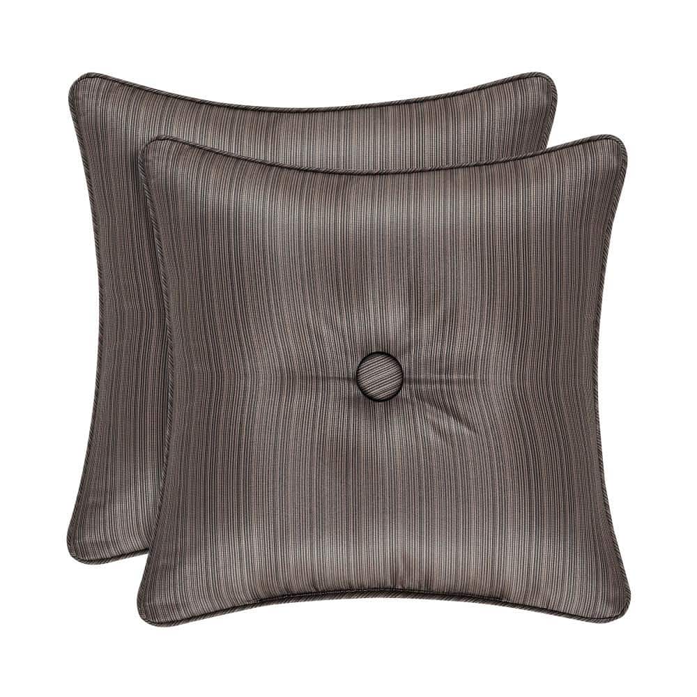 Antonia Mink Polyester 16 in. Square Decorative 16 in. x 16 in. Throw Pillo