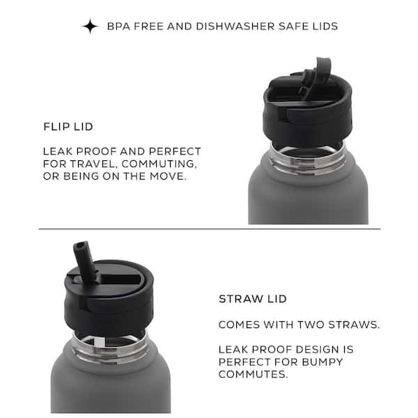 Summit Water Bottle with Straw Lid, Chug Lid, and Handle Lid in 2023   Water bottle workout, Double walled bottle, Water bottle with straw