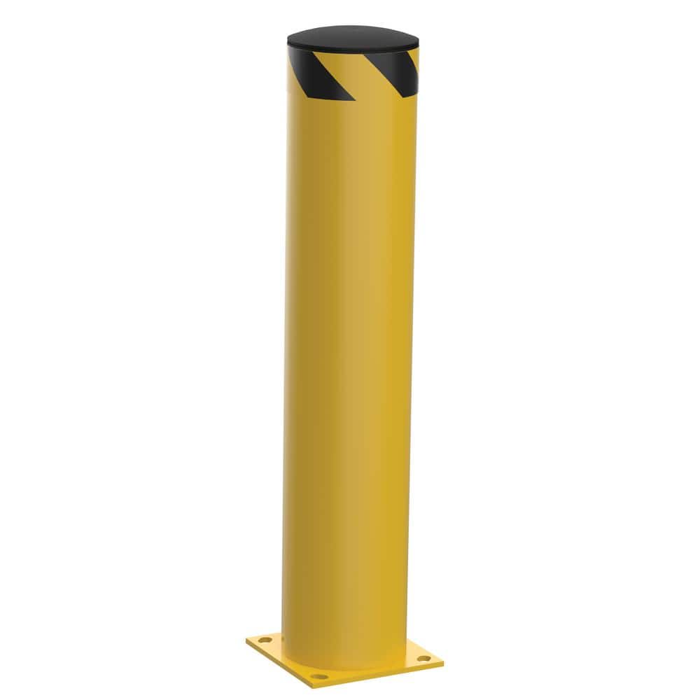 Vestil 42 in. x 8.5 in. Yellow Steel Pipe Safety Bollard BOL-42-8.5 ...