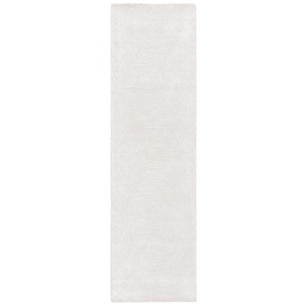 SAFAVIEH Textural 2 ft. x 8 ft. Beige Monochrome Geometric Runner Rug