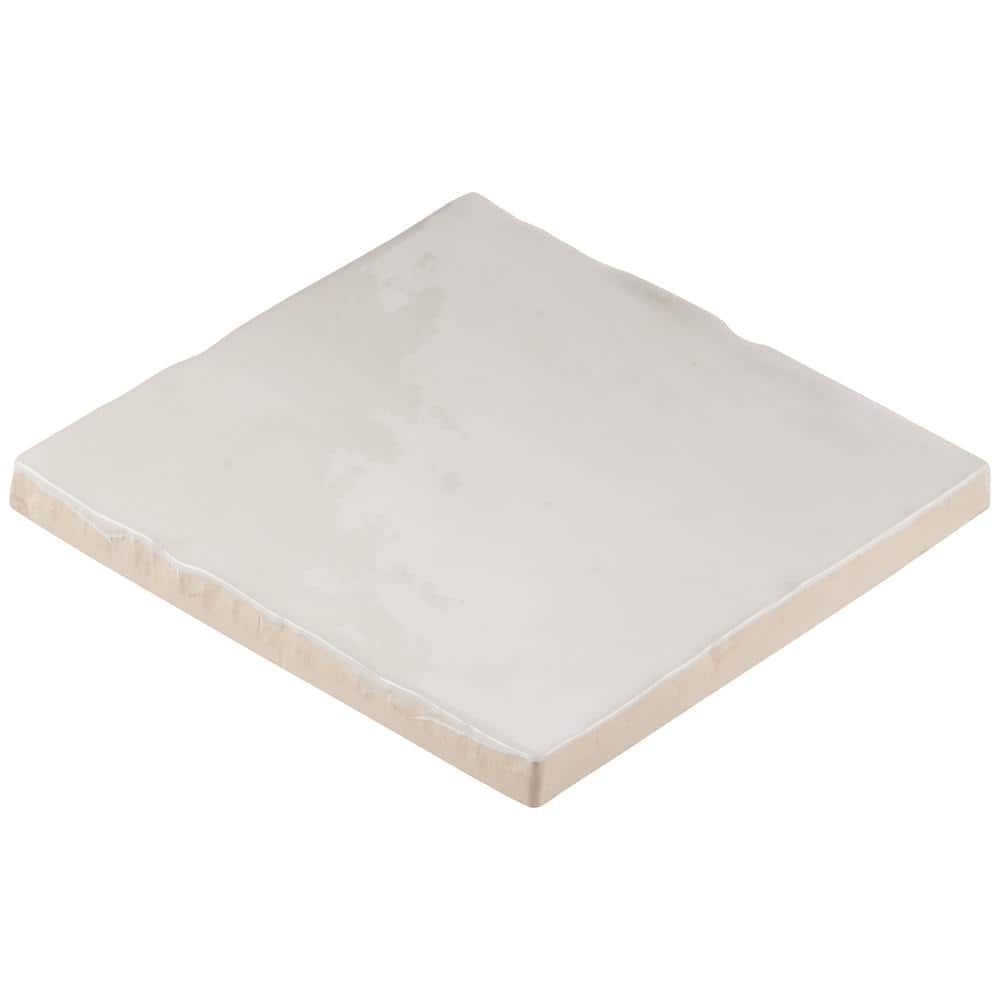 Kingston White 4" x 4" Glossy Ceramic Wall Tile