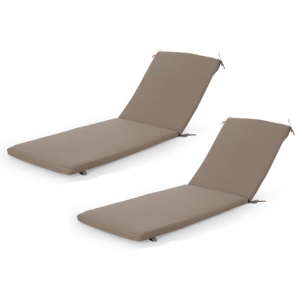 25.25 in. x 77.5 in. Outdoor Patio Chaise Lounge Cushion in Brown (Set of 2) price history on PriceWatchPro