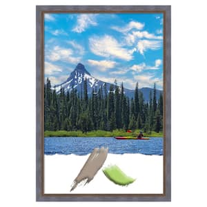 2-Tone Blue Copper Wood Picture Frame Opening Size 20 x 30 in.