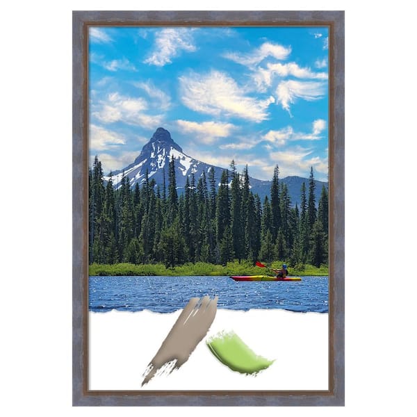 Amanti Art 2-Tone Blue Copper Wood Picture Frame Opening Size 20 x 30 in.