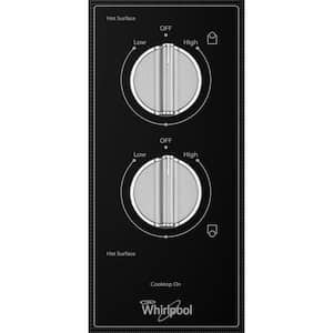 15 in. Ceramic Radiant Glass Electric Cooktop in Black with 2 Elements