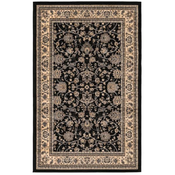 Unique Loom Sialk Hill Washington Black 5' 0 x 8' 0 Area Rug