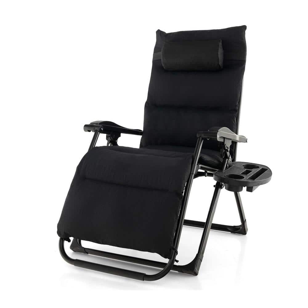 Outdoor Adjustable Metal Folding Zero Gravity Lounge Chair with Removable C