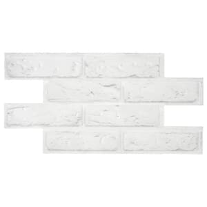 Brik Zurich White 21.28 in. x 10.86 in. Vinyl Peel and Stick Tile (2.42 sq. ft/ 2 pack)