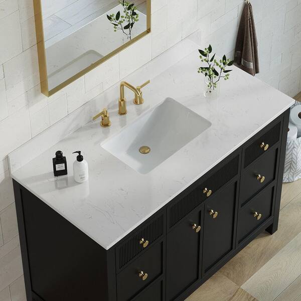 DELUXE DL LIVING 49 in. W x 22 in. D Engineered Stone Composite