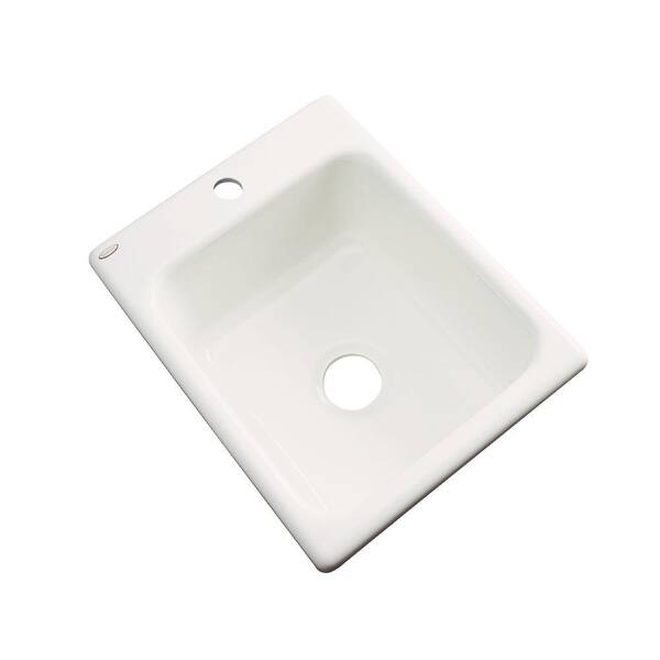 Thermocast Crisfield Beige Acrylic 17 in. 1-Hole Drop-in Bar Sink in Biscuit
