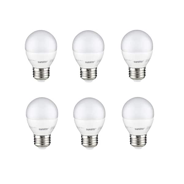 Sunlite 40-Watt Equivalent Frost Warm White G16 Dimmable LED Light Bulb (6-Pack)