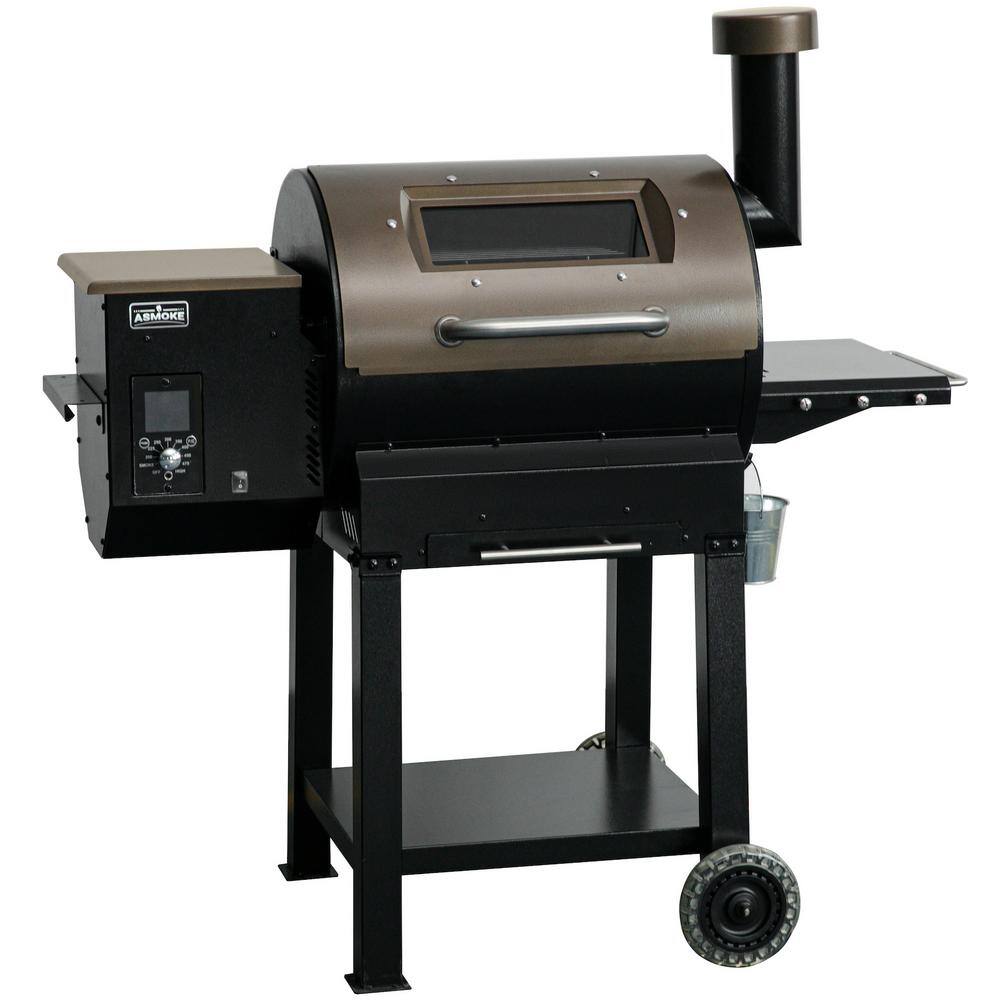 Bronze and Black Wood Pellet Grill with Skylights