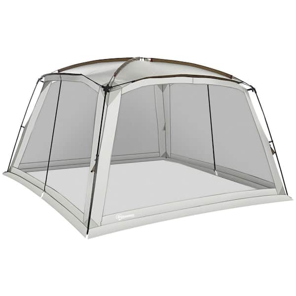 11.82 ft. x 11.82 ft. Outdoor Camping Tent with 2 Doors and Breathable Walls, High-Stability and UV Protection
