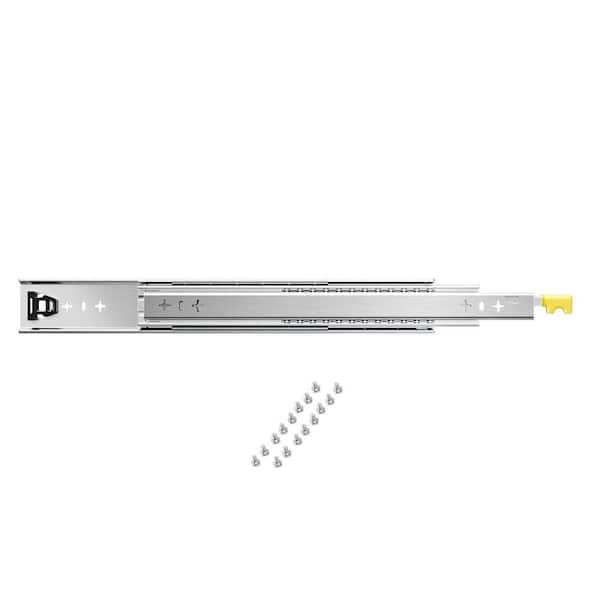 Drawer Rails, 38 in. Silver, Carbon Steel, Side Mount Heavy Duty Drawer Slides, 1-Pair, for 250 lbs. 2025 Upgrade