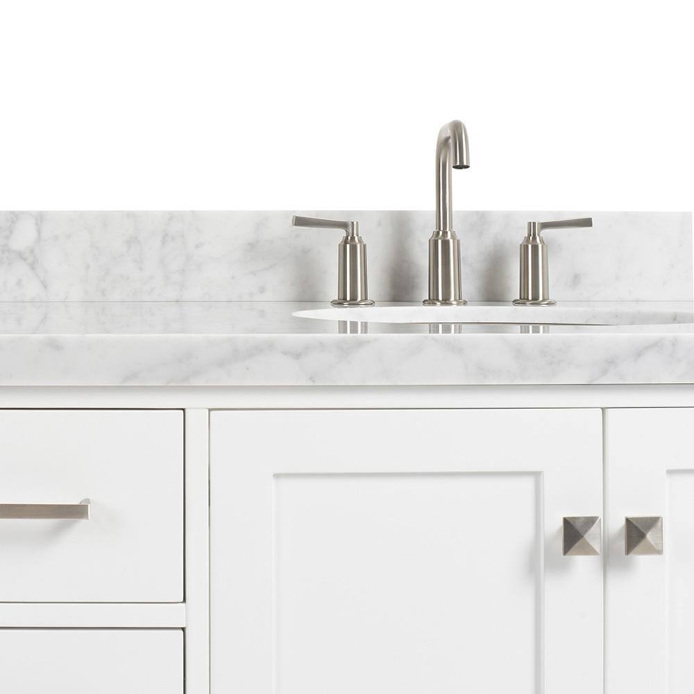 Cambridge 55" White Marble Top Single Basin Vanity